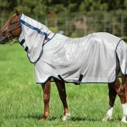 Hot Horseware - Couverture d'extérieur anti-mouches Mio Fly Rug bronze/ marine Gris