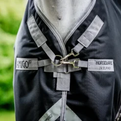 Online Horseware - Couverture d'extérieur Amigo Bravo Plus Turnout / titanium grey/ argent 100g Noir
