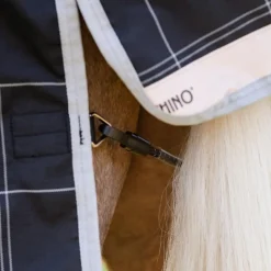 Horseware - Couverture d'extérieur Rhino Wug Pony Turnout / gris/ blanc à carreaux 100g Noir Sale