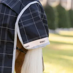 Horseware - Couverture d'extérieur Rhino Wug Pony Turnout / gris/ blanc à carreaux 100g Noir Sale