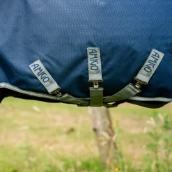 Horseware - Couverture d'extérieur Amigo Bravo 12 Plus Lite / titanium grey/ argent 0g Marine Clearance
