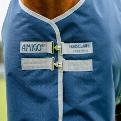 Horseware - Couverture d'extérieur Amigo Ripstop Turnout / titanium grey 100g Marine