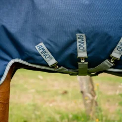 Clearance Horseware - Couverture d'extérieur Amigo Bravo Plus Turnout / titanium grey/ argent 100g Marine