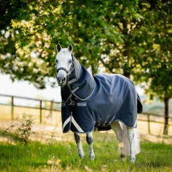 Clearance Horseware - Couverture d'extérieur Rambo Plus Turnout / thunderstorm grey/ argent 100g Marine