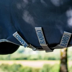 Clearance Horseware - Couverture d'extérieur Rambo Plus Turnout / thunderstorm grey/ argent 100g Marine