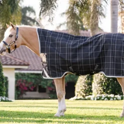 Sale Horseware - Couverture d'extérieur Rhino Wug Pony Turnout VL / gris/ blanc à carreaux 250g Noir