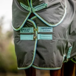 Horseware - Couverture d'extérieur Amigo Hero Ripstop Plus shadow/ blue haze/ marine 200g Gris Discount