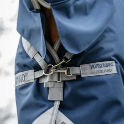 Horseware - Couverture d'extérieur Amigo Bravo Integrated Turnout / titanium grey/ argent 150g Marine