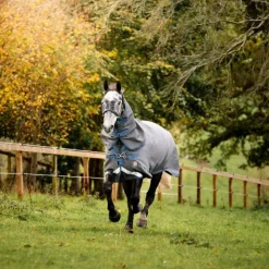 Horseware - Couverture d'extérieur Rhino Plus HexStop / indigo 100g Gris Best