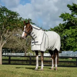 Horseware - Couverture d'extérieur Rambo Optimo Supreme Summer check/ thunderstorm grey/ argent 0g Marine Discount
