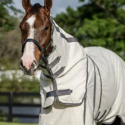 Horseware - Couverture d'extérieur Rambo Optimo Supreme Summer check/ thunderstorm grey/ argent 0g Marine Discount