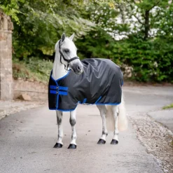 Best Horseware - Couverture d'extérieur Amigo Ripstop Pony Turnout / classic blue 50g Noir