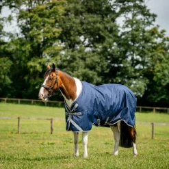 Horseware - Couverture d'extérieur Amigo Turnout / titanium grey/ argent 100g Marine New