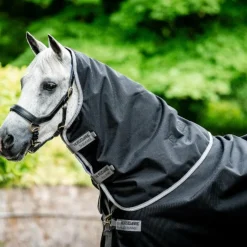 New Horseware - Couverture d'extérieur Amigo Bravo 12 Plus / titanium grey/ argent 0g Noir
