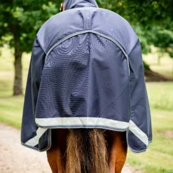 Online Horseware - Couverture d'extérieur Rambo Duo Force 2.0 / thunderstorm grey/ argent 100g Marine