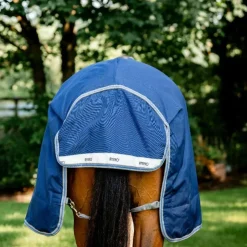Outlet Horseware - Couverture d'extérieur Rhino Wug / titanium grey/ classic blue 450g Marine