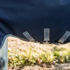 New Horseware - Couverture d'extérieur Rambo Turnout VL / thunderstorm gris/ argent 250g Marine