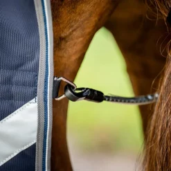 New Horseware - Couverture d'extérieur Rambo Turnout VL / thunderstorm gris/ argent 250g Marine