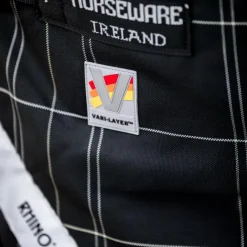 Horseware - Couverture d'extérieur Rhino Wug Turnout VL / gris/ blanc à carreaux 450g Noir Hot