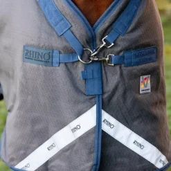 Horseware - Couverture d'extérieur Rhino Plus HexStop / indigo/ marine 0g Gris New