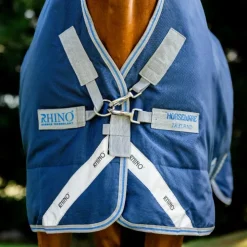 Horseware - Couverture d'extérieur Rhino Wug Turnout / titanium grey/ classic blue 0g Marine Best