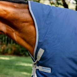 Horseware - Couverture d'extérieur Rhino Wug Turnout / titanium grey/ classic blue 0g Marine Best