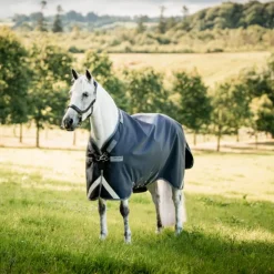 Best Horseware - Couverture d'extérieur Rambo Turnout / thunderstorm gris/ argent 50g Marine