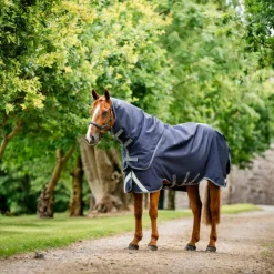 Horseware - Couverture d'extérieur Rambo Duo Ripstop Plus Turnout Bundle / gris thunderstorm/ argent (100g + 100g+ 200g) 400g Marine Hot