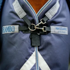 Horseware - Couverture d'extérieur Rambo Duo Ripstop Plus Turnout Bundle / gris thunderstorm/ argent (100g + 100g+ 200g) 400g Marine Hot