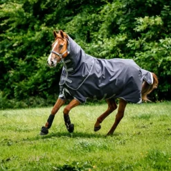 Horseware - Couverture d'extérieur Rambo Duo Ripstop Plus Turnout Bundle / gris thunderstorm/ argent (100g + 100g+ 200g) 400g Marine Hot