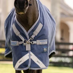 Discount Horseware - Couverture d'extérieur Rhino Pony Turnout / titanium grey/ classic blue 0g Marine