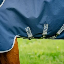 Horseware - Couverture d'extérieur Amigo Bravo Plus Turnout marine/ titanium grey/ argent 50g