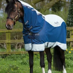 Hot Horseware - Couverture d'extérieur Rambo Summer Series V-Front / gris 0g Marine