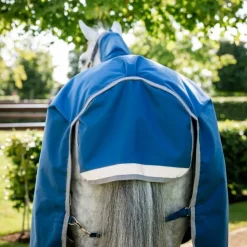 Outlet Horseware - Couverture d'extérieur thérapeutique Ionic Therapy Turnout imperial blue/ argent/ marine 100g Bleu