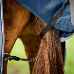 Horseware - Couverture d'extérieur Rambo Turnout VL / thunderstorm gris/ argent 450g Marine Clearance