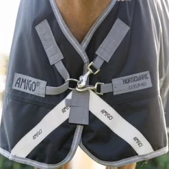 Outlet Horseware - Couverture d'extérieur Amigo Bravo Plus Pony Turnout / titanium grey/ argent 0g Noir
