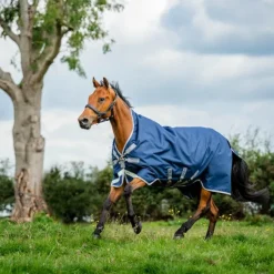 Horseware - Couverture d'extérieur Amigo Bravo 12 Wug / titanium grey/ argent 250g Marine Hot