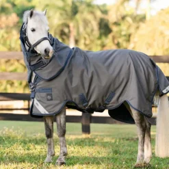 Horseware - Couverture d'extérieur Rhino HexStop Plus Pony / indigo/ marine 250g Gris Best