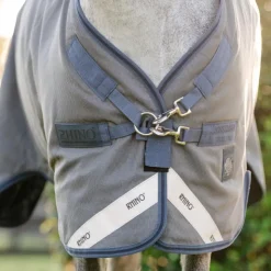 Hot Horseware - Couverture d'extérieur Rhino HexStop Plus Pony / indigo/ marine 0g Gris