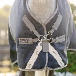 Sale Horseware - Couverture d'extérieur Amigo Bravo Plus Pony Turnout / titanium grey/ argent 250g Marine
