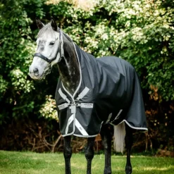 Sale Horseware - Couverture d'extérieur Amigo Bravo 12 Wug Lite / titanium grey/ argent 0g Noir
