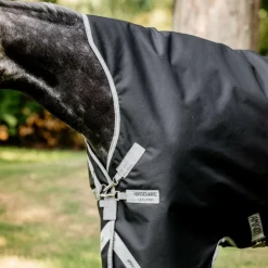 Sale Horseware - Couverture d'extérieur Amigo Bravo 12 Wug Lite / titanium grey/ argent 0g Noir