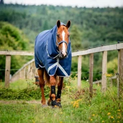 Horseware - Couverture d'extérieur Amigo Bravo 12 Plus / titanium gris/ argent 250g Marine Discount