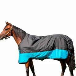 Sale Horseware - Couverture d'extérieur Mio Turnout noir/ turquoise 200g Bleu