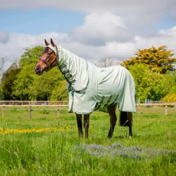 Horseware - Couure d'été anti-mouches Rambo Hoody sauge Vert Outlet