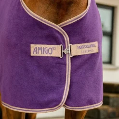 Discount Horseware - Couverture polaire Amigo Fleece Cooler winterberry et taupe Violet