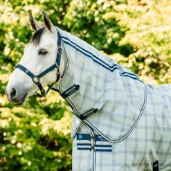 Online Horseware - Couvre-cou anti-mouches Newmarket witney navy Bleu