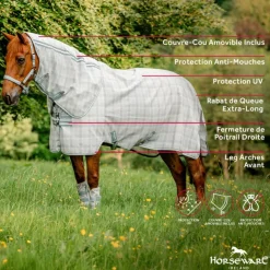 Sale Horseware - Couvre-cou anti-mouches Newmarket witney charcoal Gris