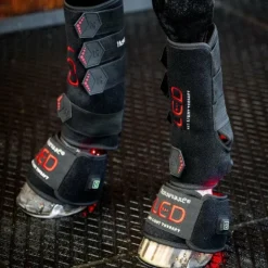 Horseware - Guêtres thérapeutiques lumière rouge LED (x1) Noir Clearance
