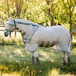 Horseware - Masque anti-mouches Rambo plus avoine/ vert Beige Hot